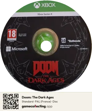 Doom: The Dark Ages Xbox Series X, PAL disc