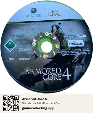 Armored Core 4 Xbox 360, PAL disc