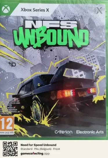 Need for Speed Unbound Xbox Series X, Belgium box front