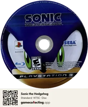 Sonic the Hedgehog PlayStation 3, NTSC disc