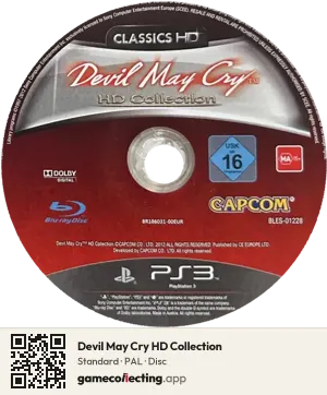 Devil May Cry HD Collection PlayStation 3, PAL disc