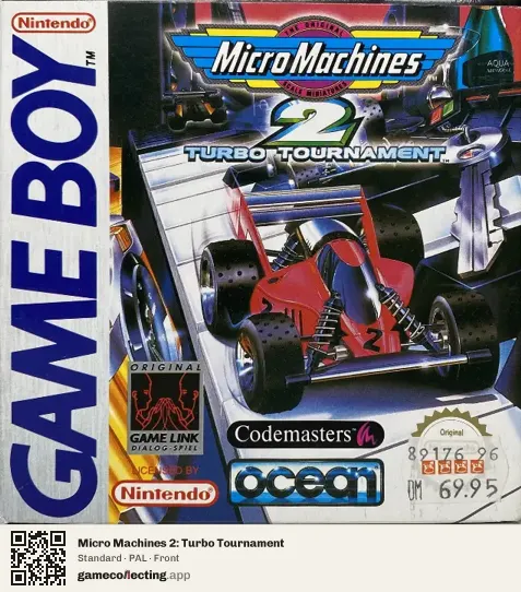 Micro Machines 2: Turbo Tournament Game Boy, PAL box front