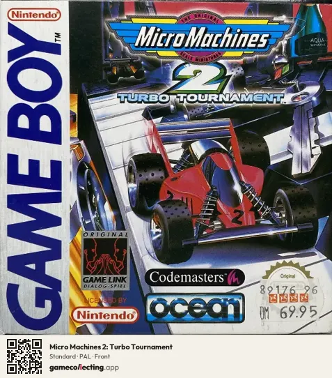 Micro Machines 2: Turbo Tournament Game Boy, PAL box front
