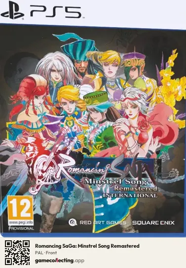 Romancing SaGa: Minstrel Song Remastered PlayStation 5, PAL box front
