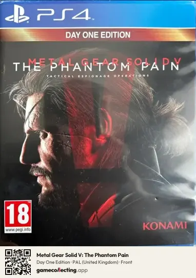 Metal Gear Solid V: The Phantom Pain PlayStation 4, United Kingdom box front