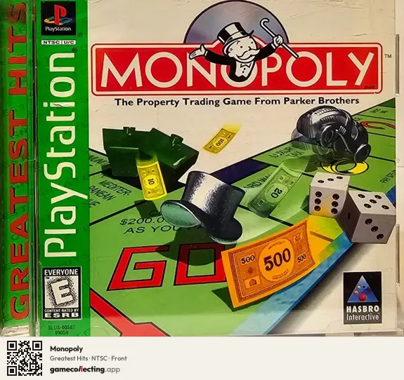 Monopoly PlayStation, NTSC box front