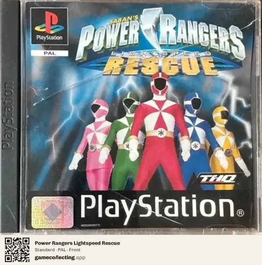 Power Rangers Lightspeed Rescue PlayStation, PAL box front