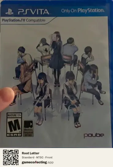 Root Letter PlayStation Vita, NTSC box front