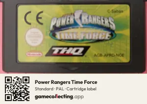 Power Rangers Time Force Game Boy Advance, PAL cartridge label