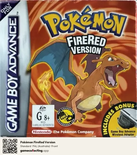 Pokémon FireRed Version Game Boy Advance, Australia box front