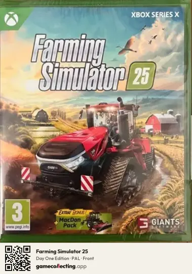 Farming Simulator 25 Xbox Series X, PAL box front