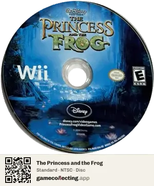The Princess and the Frog Nintendo Wii, NTSC disc