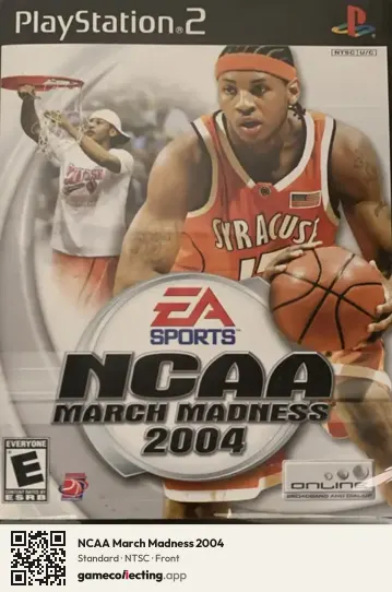 NCAA March Madness 2004 PlayStation 2, NTSC box front