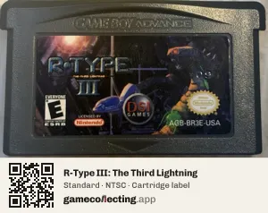 R-Type III: The Third Lightning Game Boy Advance, NTSC cartridge label