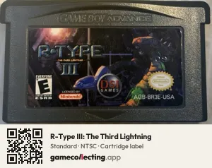 R-Type III: The Third Lightning Game Boy Advance, NTSC cartridge label