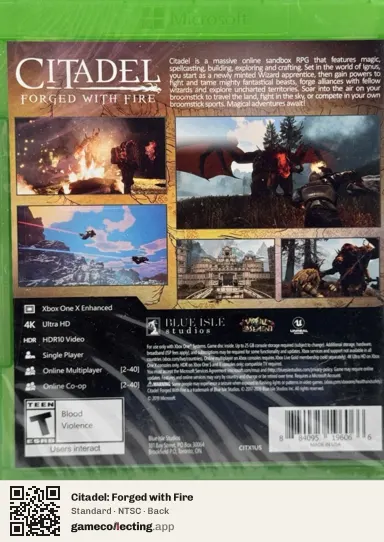 Citadel: Forged with Fire Xbox One, NTSC box back