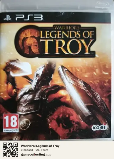 Warriors: Legends of Troy PlayStation 3, PAL box front