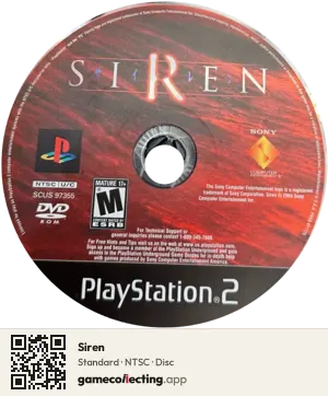 Siren PlayStation 2, NTSC disc