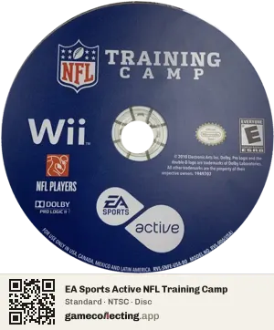 EA Sports Active NFL Training Camp Nintendo Wii, NTSC disc