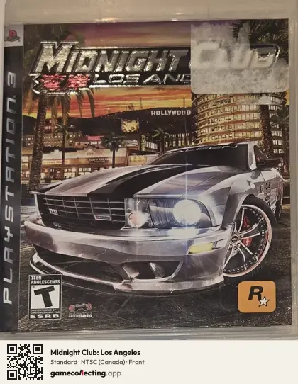 Midnight Club: Los Angeles PlayStation 3, Canada box front