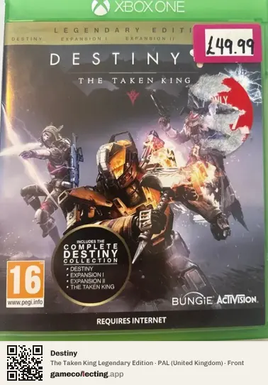 Destiny Xbox One, United Kingdom box front