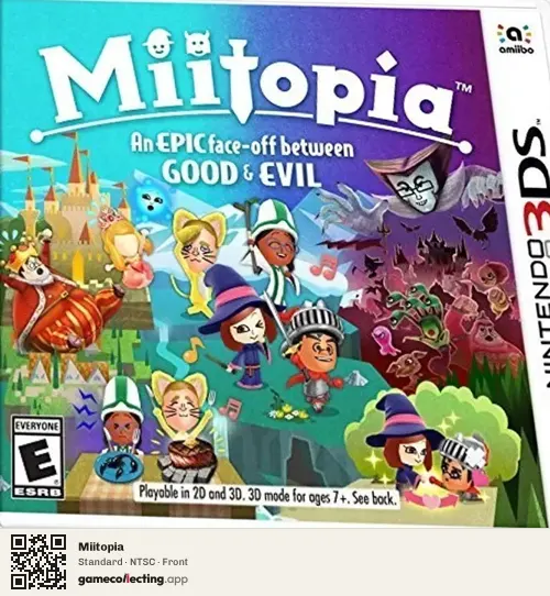 Miitopia Nintendo 3DS, NTSC box front