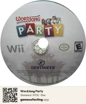 WordJong Party Nintendo Wii, NTSC disc