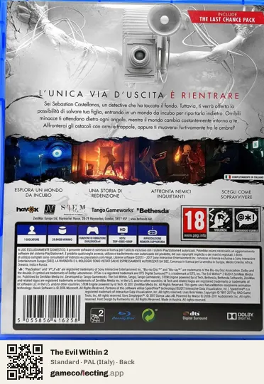 The Evil Within 2 PlayStation 4, Italy box back