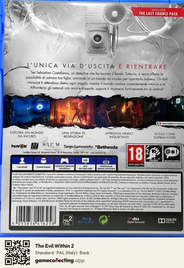 The Evil Within 2 PlayStation 4, Italy box back