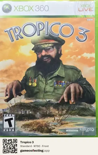 Tropico 3 Xbox 360, NTSC box front