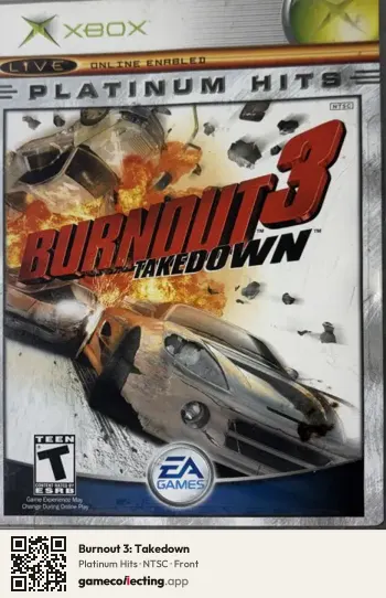Burnout 3: Takedown Xbox, NTSC box front