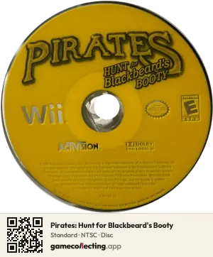 Pirates: Hunt for Blackbeard's Booty Nintendo Wii, NTSC disc