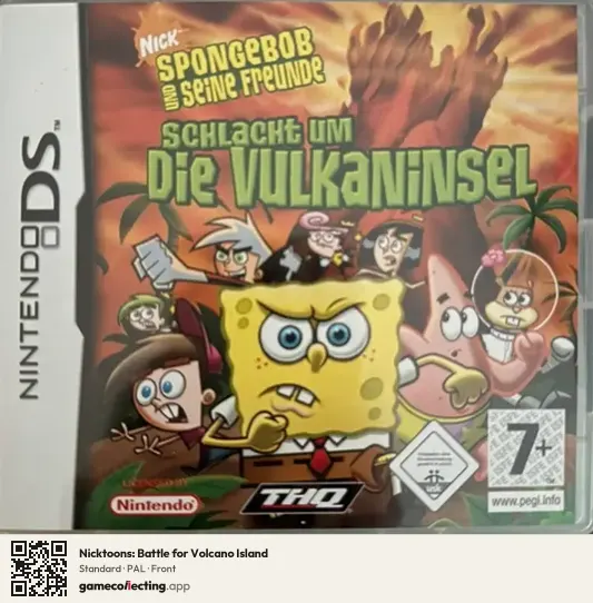 Nicktoons: Battle for Volcano Island Nintendo DS, PAL box front