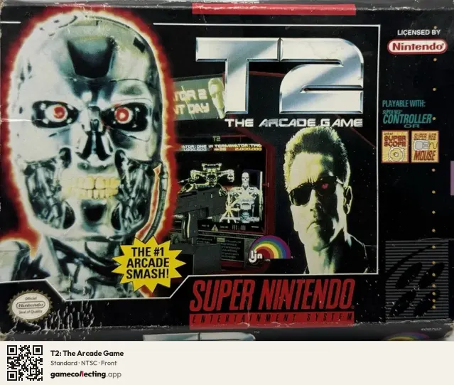 T2: The Arcade Game Super Nintendo Entertainment System, NTSC box front
