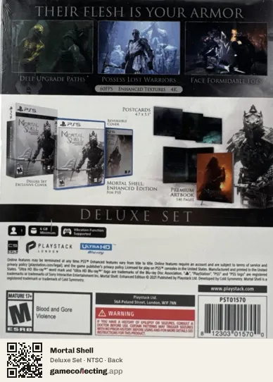 Mortal Shell PlayStation 5, NTSC box back