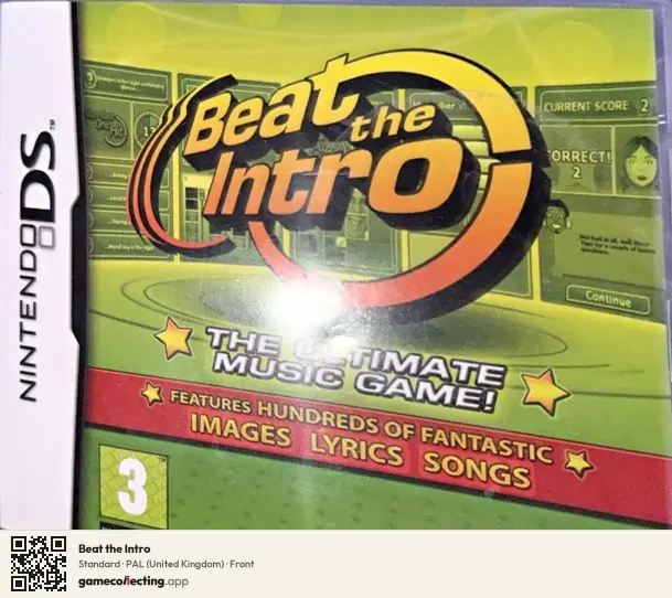 Beat the Intro Nintendo DS, United Kingdom box front