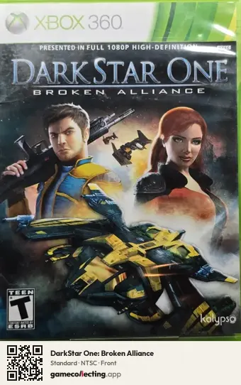 DarkStar One: Broken Alliance Xbox 360, NTSC box front