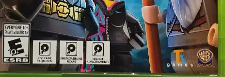 LEGO Dimensions, the ESRB box on its front