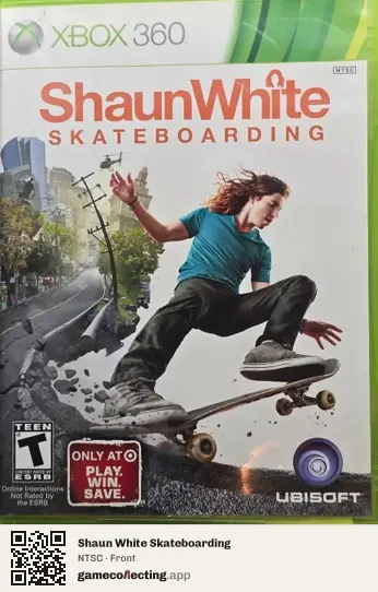 Shaun White Skateboarding Xbox 360, NTSC box front