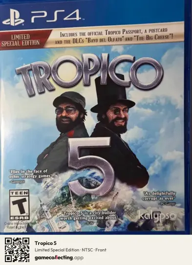 Tropico 5 PlayStation 4, NTSC box front
