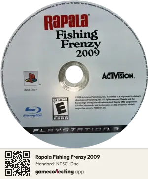 Rapala Fishing Frenzy 2009 PlayStation 3, NTSC disc