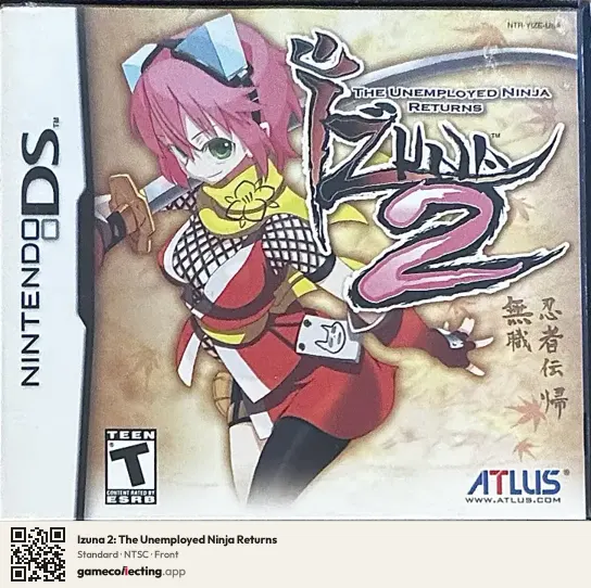 Izuna 2: The Unemployed Ninja Returns Nintendo DS, NTSC box front