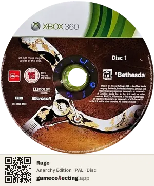 Rage Xbox 360, PAL disc