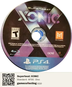 Superbeat: XONiC PlayStation 4, NTSC disc