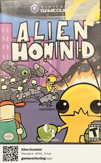 Alien Hominid Nintendo GameCube, NTSC box front