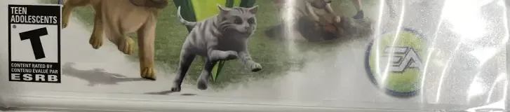 The Sims 3: Pets, the ESRB box on its front