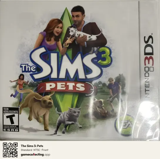 The Sims 3: Pets Nintendo 3DS, NTSC box front