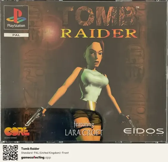 Tomb Raider PlayStation, United Kingdom box front