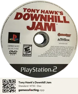Tony Hawk's Downhill Jam PlayStation 2, NTSC disc