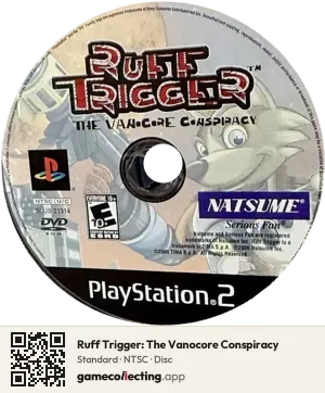 Ruff Trigger: The Vanocore Conspiracy PlayStation 2, NTSC disc
